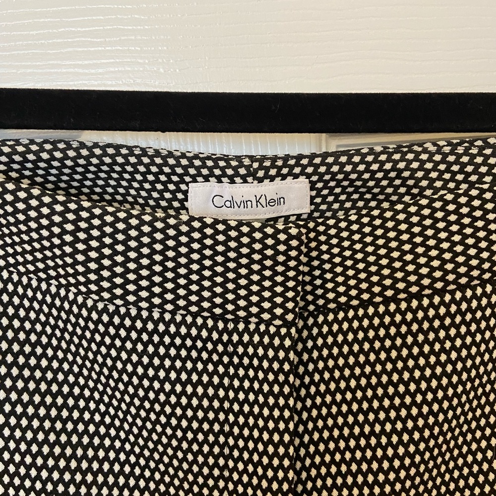 Calvin Klein Black and White Pants